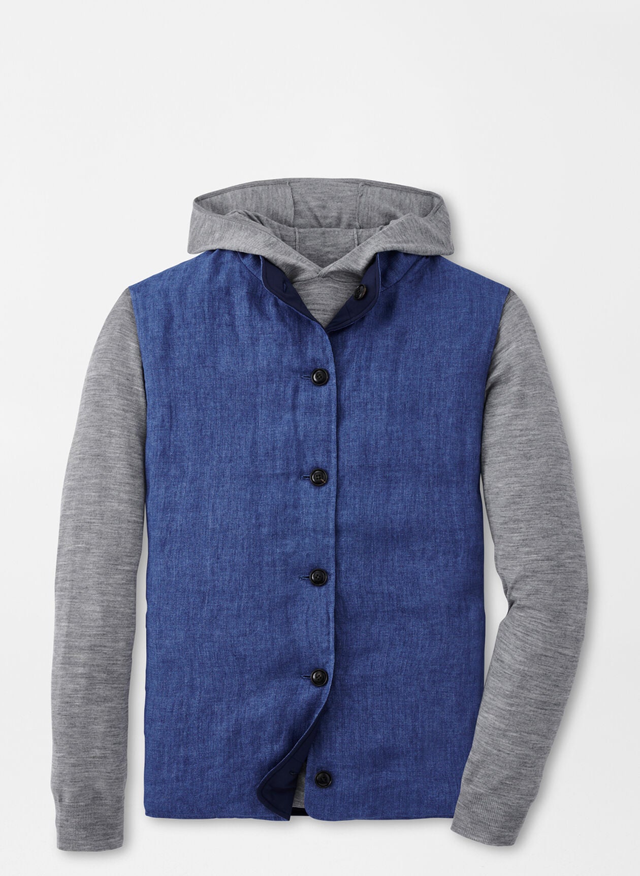 Journeyman Linen Reversible Vest - BLUE